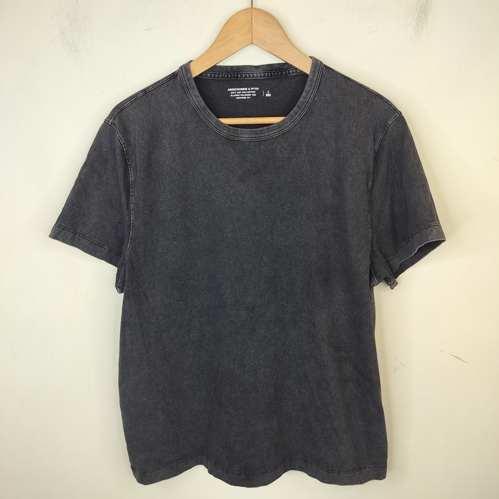Abercrombie & Fitch Polished Tee Mens Medium Soft AF Black Wash